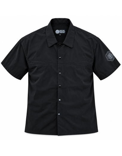 Нейлонова сорочка з коротким рукавом  2XL Black